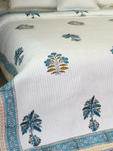 Banana Tree Hand-Block Organic Bedspread