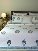 Banana Tree Hand-Block Organic Bedspread