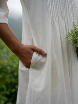 White Pintuck Dress