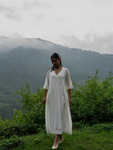 White Pintuck Dress