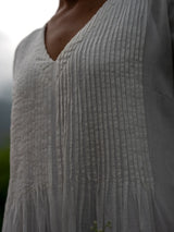 White Pintuck Dress