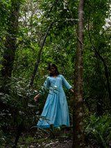 Mist Blue Pintuck Dress