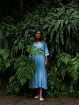 Mist Blue Pintuck Dress