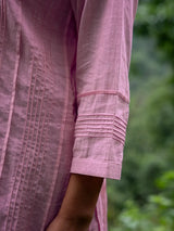 Pink Full Pintuck Dress