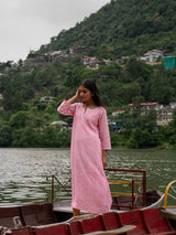 Pink Full Pintuck Dress
