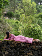 Pink Full Pintuck Dress