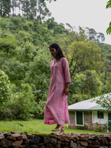 Pink Full Pintuck Dress