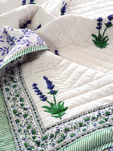 Lavender Hand-Stitched Organic Quilt