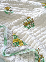 Sunbloom Hand-Stitched Organic Quilt