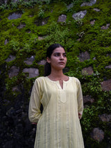 Yellow Full Pintuck Dress