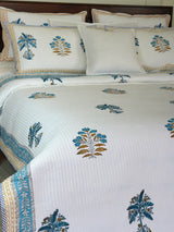 Banana Tree Hand-Block Organic Bedspread