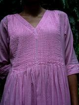 Peony Pink Pintuck Dress