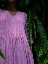 Peony Pink Pintuck Dress