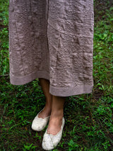 Earth Taupe Full Pintuck Dress