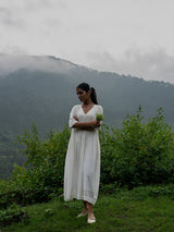 White Pintuck Dress