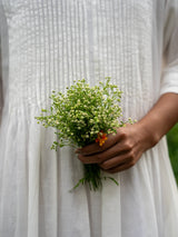 White Pintuck Dress