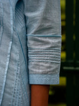 Mist Blue Full Pintuck Dress