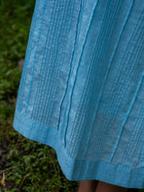 Mist Blue Full Pintuck Dress