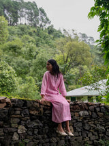 Pink Full Pintuck Dress