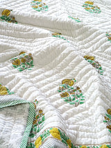 Sunbloom Hand-Stitched Organic Quilt