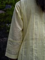 Yellow Full Pintuck Dress