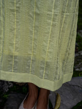 Yellow Full Pintuck Dress