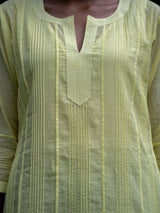 Yellow Full Pintuck Dress
