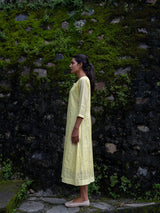 Yellow Full Pintuck Dress