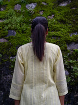 Yellow Full Pintuck Dress